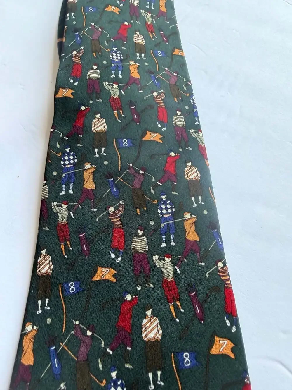 Viaggio Golf Novelty Print Silk Necktie